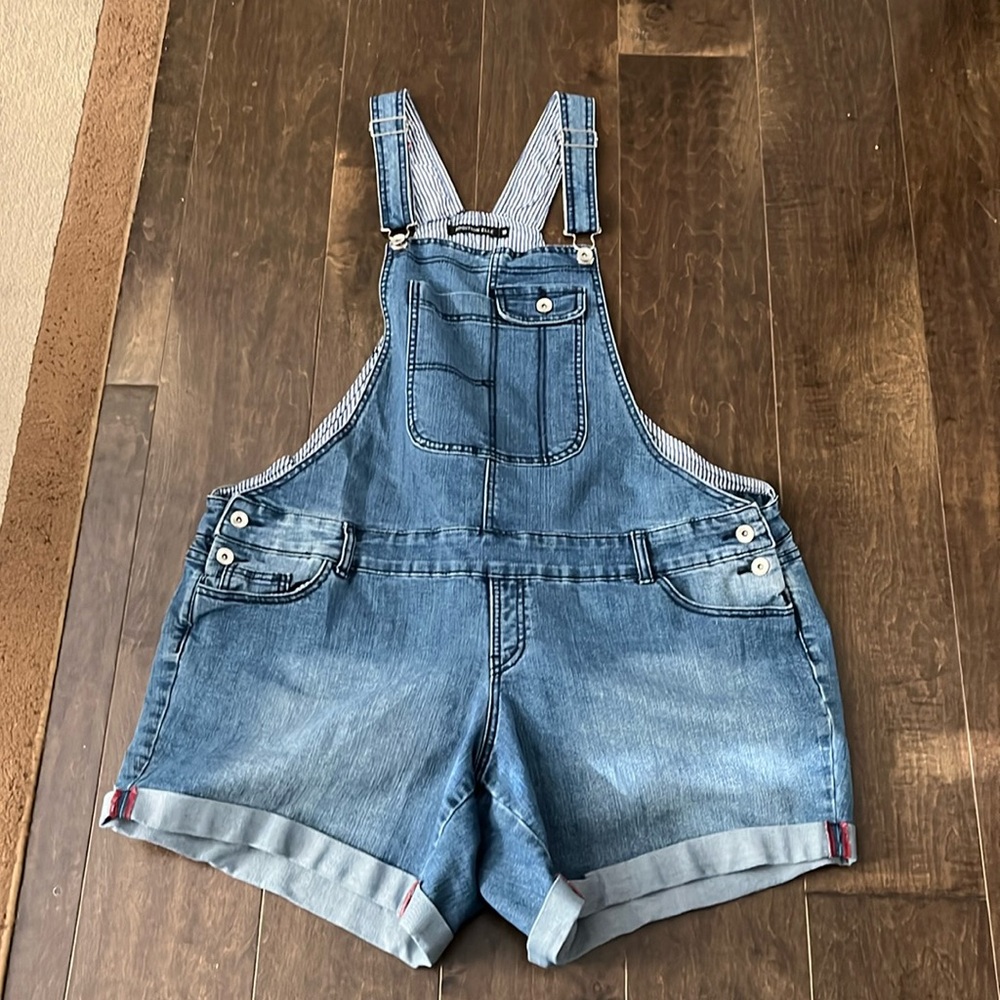 Addition Elle Denim Shortalls Medium Rinse